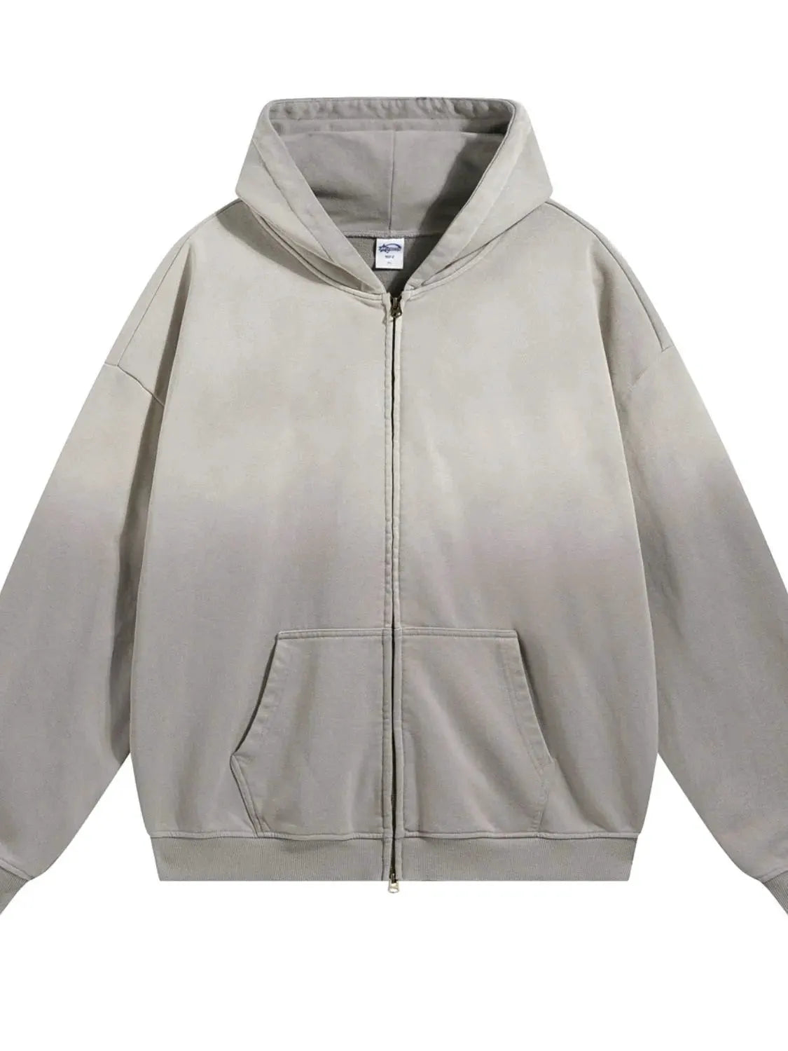Men's Gradient Zip Up Drop Shoulder Hoodie by Partner Label