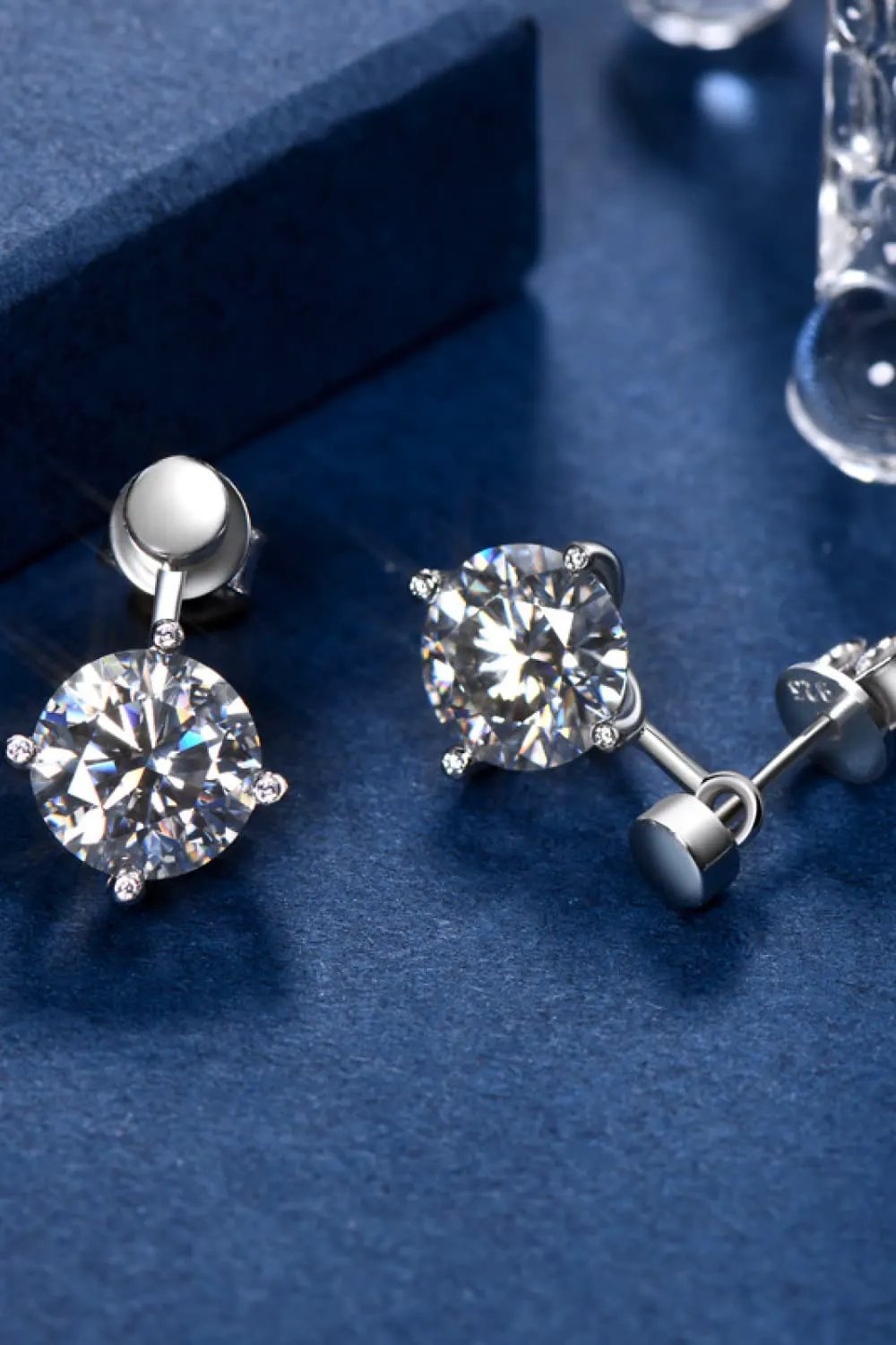 Adored 4 Carat Moissanite Drop Earrings by Partner Label