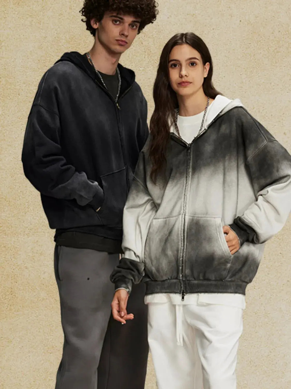 Men's Gradient Zip Up Hoodie by Partner Label