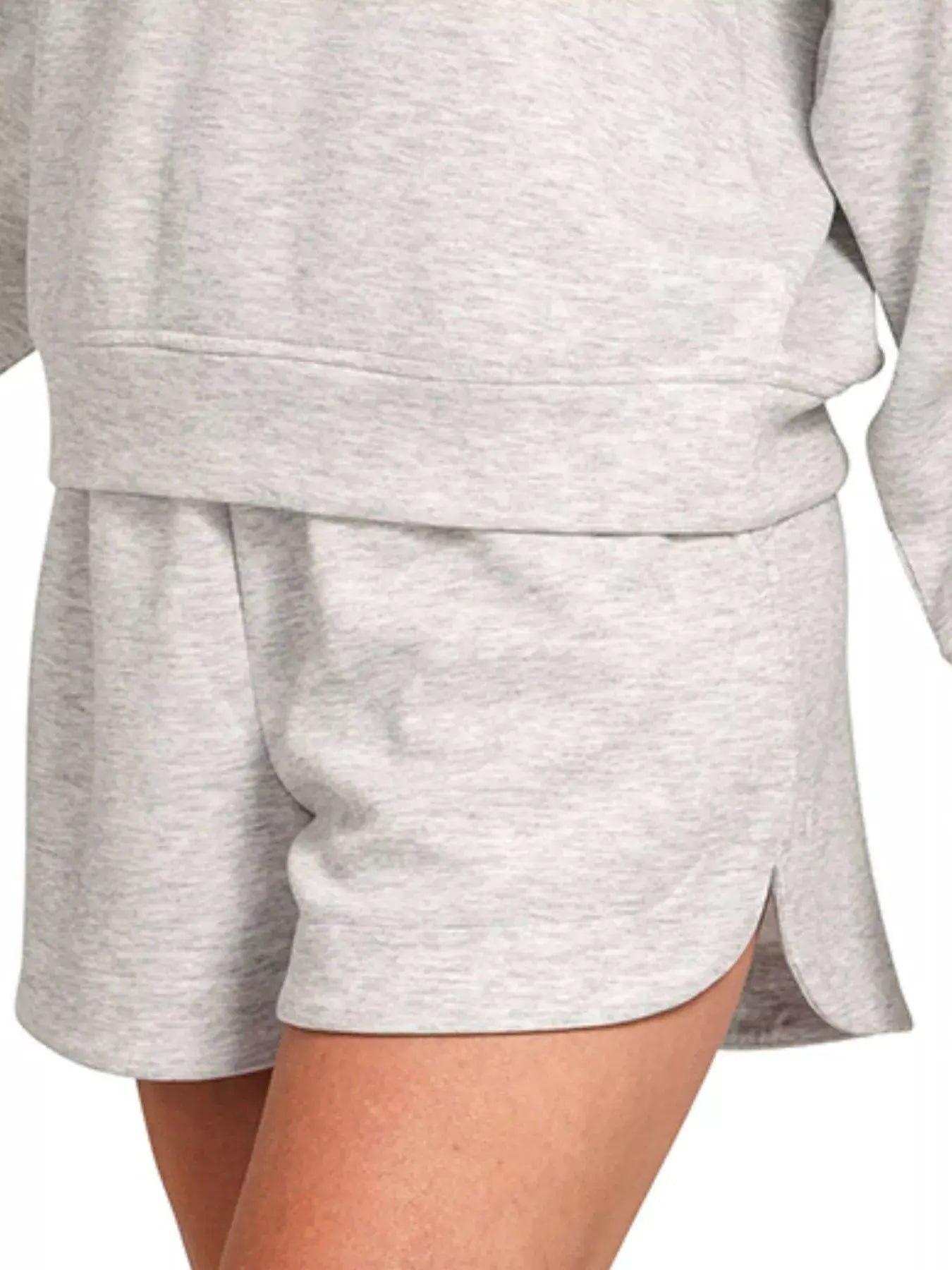 Zenana Scuba Long Sleeve Sweatshirt and Shorts Set by Zenana