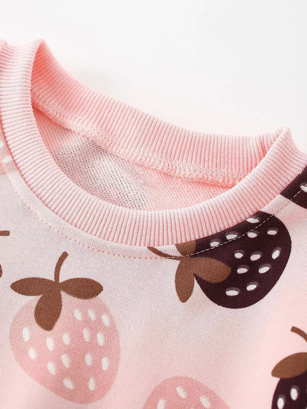 Children's Strawberry Print Crew Neck Sweatshirt by Trendsi