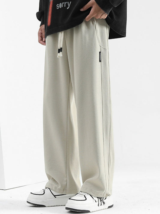 Men's Plus Size Casual Loose-Fit Drawstring Pants by Partner Label