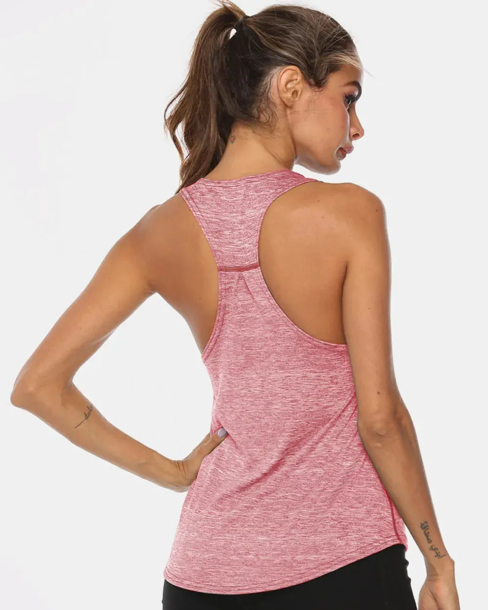 Full Size Scoop Neck Wide Strap Active Tank by Partner Label