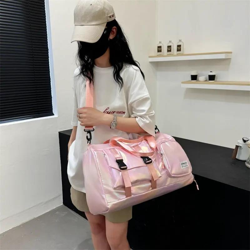 Colorful Pearlescent Yoga Fitness Bag With Dry-wet Separation by Maiden-Art