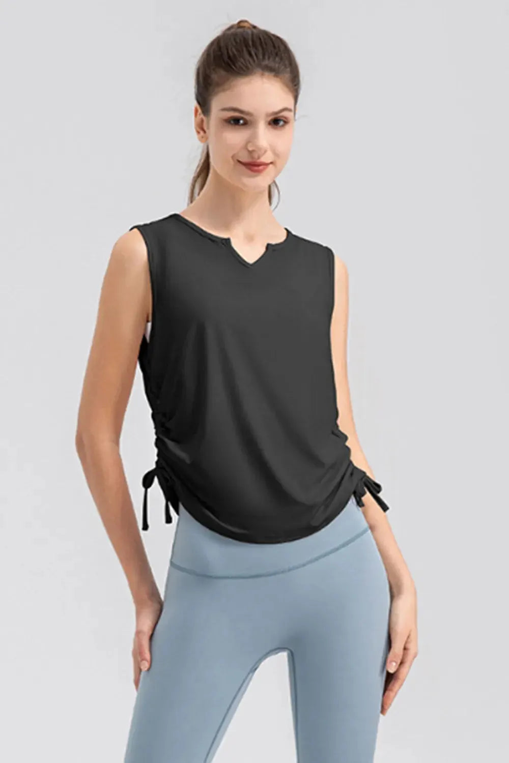 Notched Wide Strap Active Tank by Partner Label