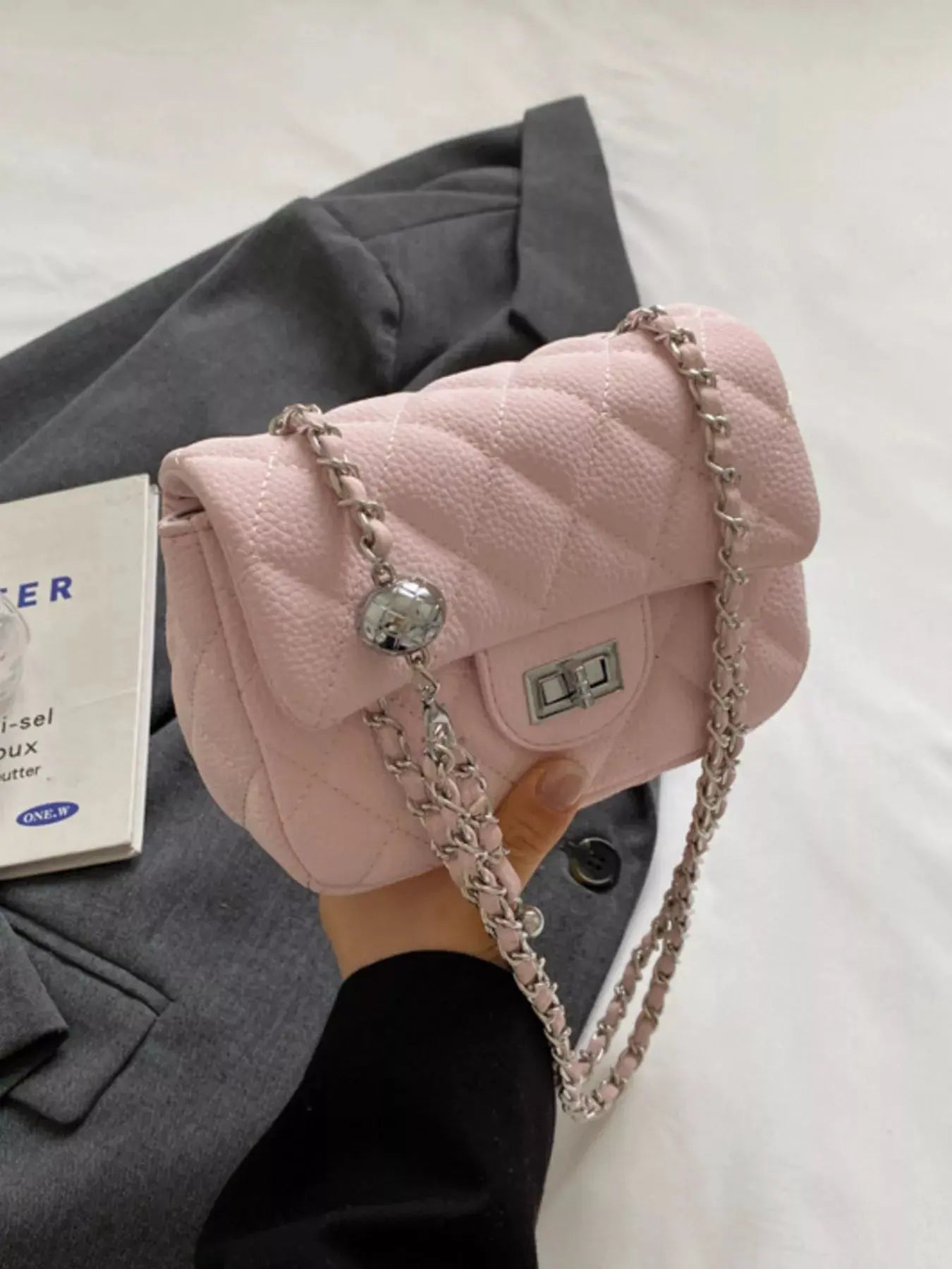 Quilted Chain Crossbody Bag by Partner Label