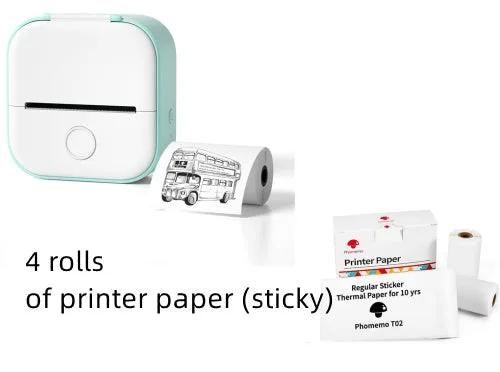 Portable Mini Thermal Label Printer Home Photo Printer Student Wrong Question Printer Bluetooth-compatible Mini Label Printer Price Tag by Maiden-Art