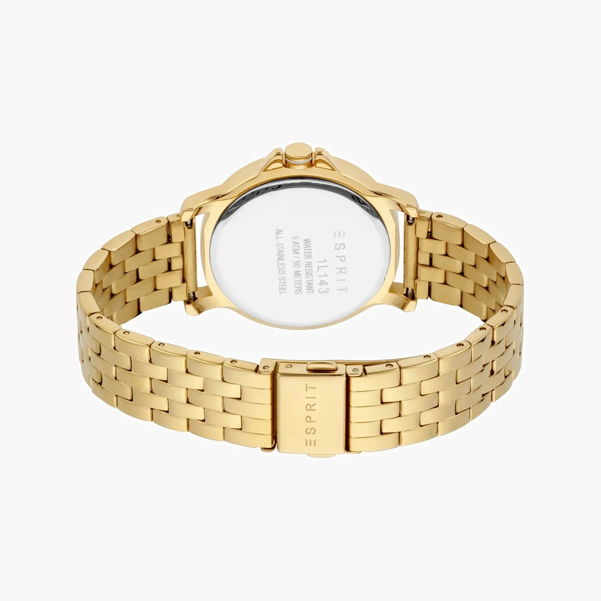 Esprit Women's Gold Stainless Steel Watch, Champagne Dial | Es1l186l0015 by ESPRIT