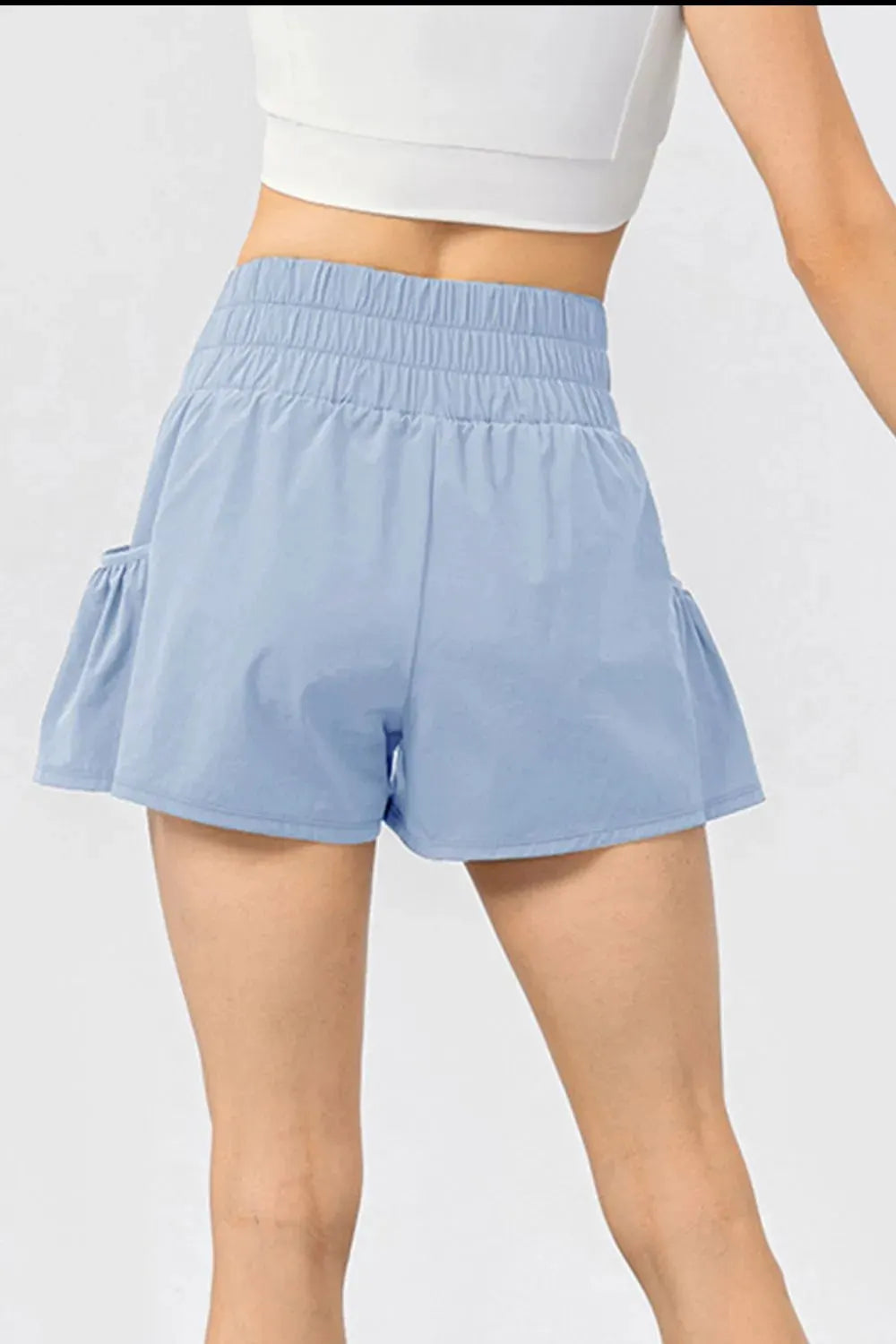 Elastic Waist Pocketed Active Shorts by Partner Label