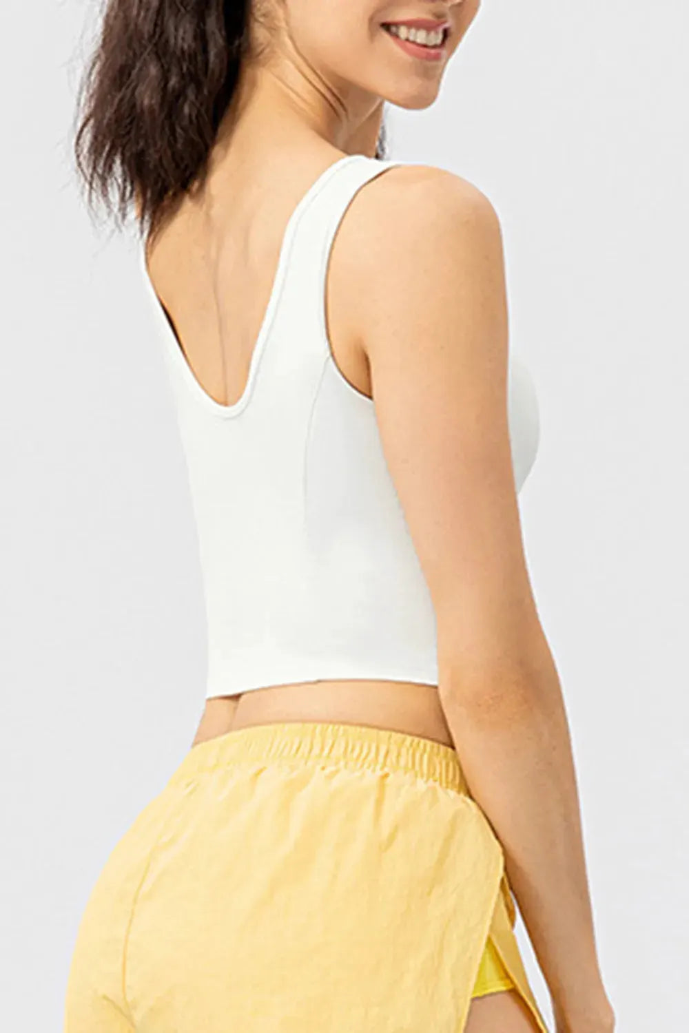 Round Neck Wide Strap Active Tank by Partner Label