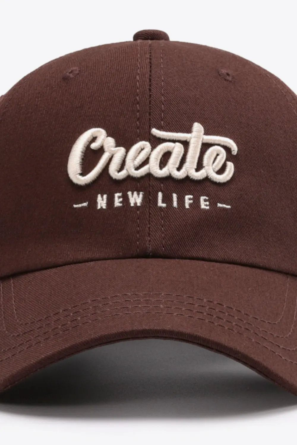 CREATE NEW LIFE Adjustable Cotton Baseball Cap by Partner Label