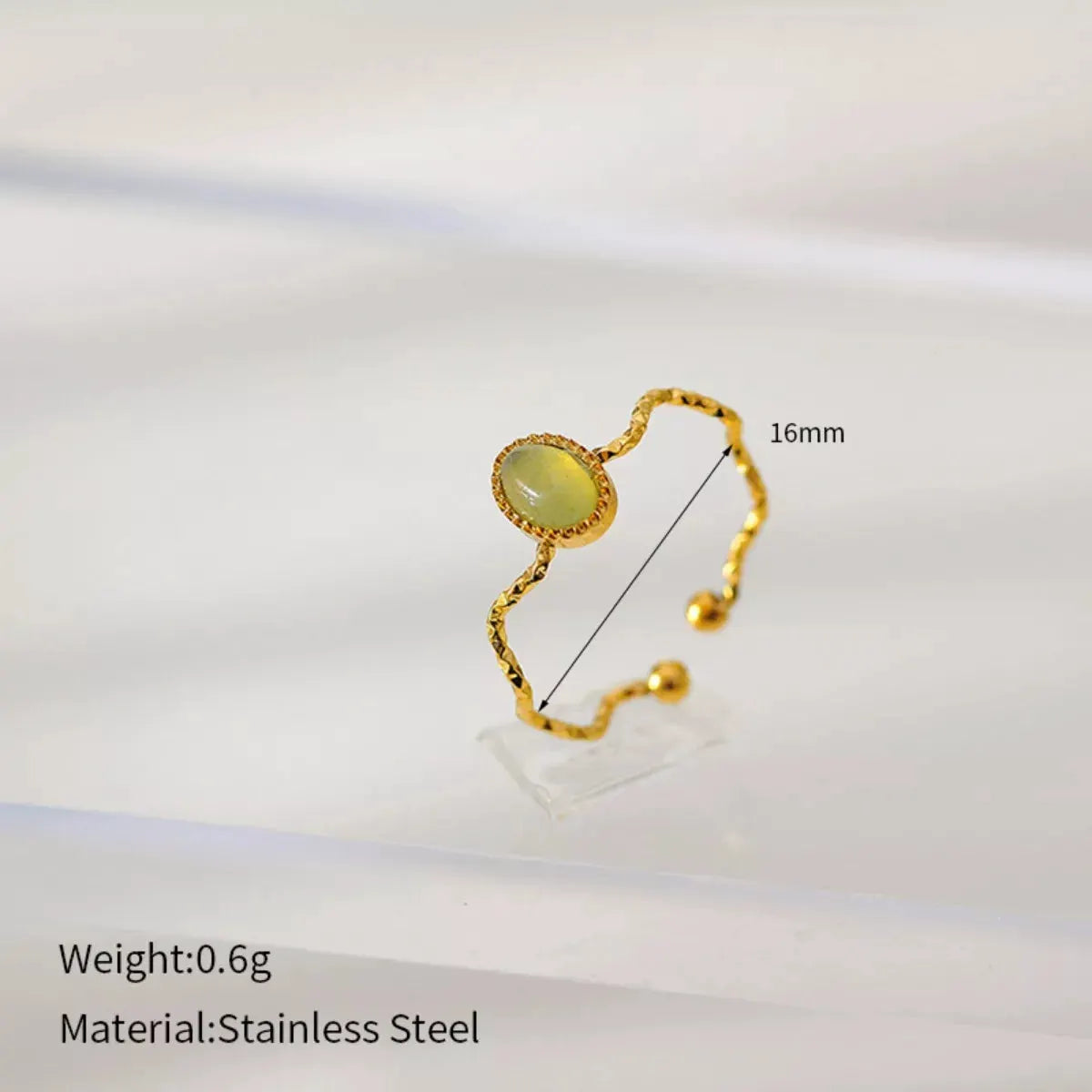 18K Gold-Plated Wave Open Ring by Partner Label