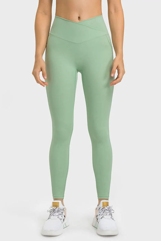 Millennia V-Waist Yoga Leggings with Pockets by Millennia