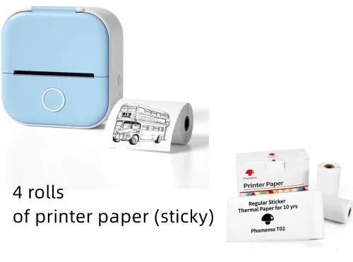 Portable Mini Thermal Label Printer Home Photo Printer Student Wrong Question Printer Bluetooth-compatible Mini Label Printer Price Tag by Maiden-Art