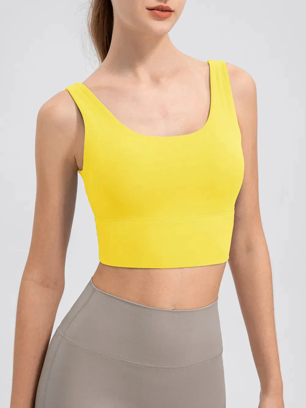 Scoop Neck Wide Strap Active Tank by Partner Label