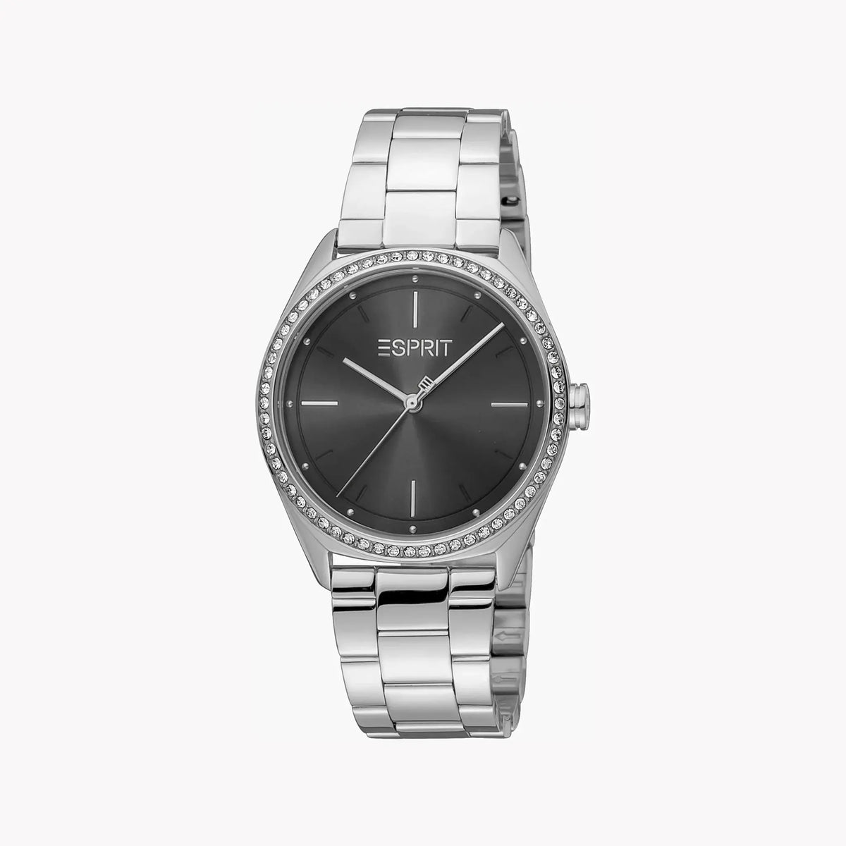 Esprit Women's Silver Stainless Steel Watch, Black Dial | Es1l106m0015 by ESPRIT