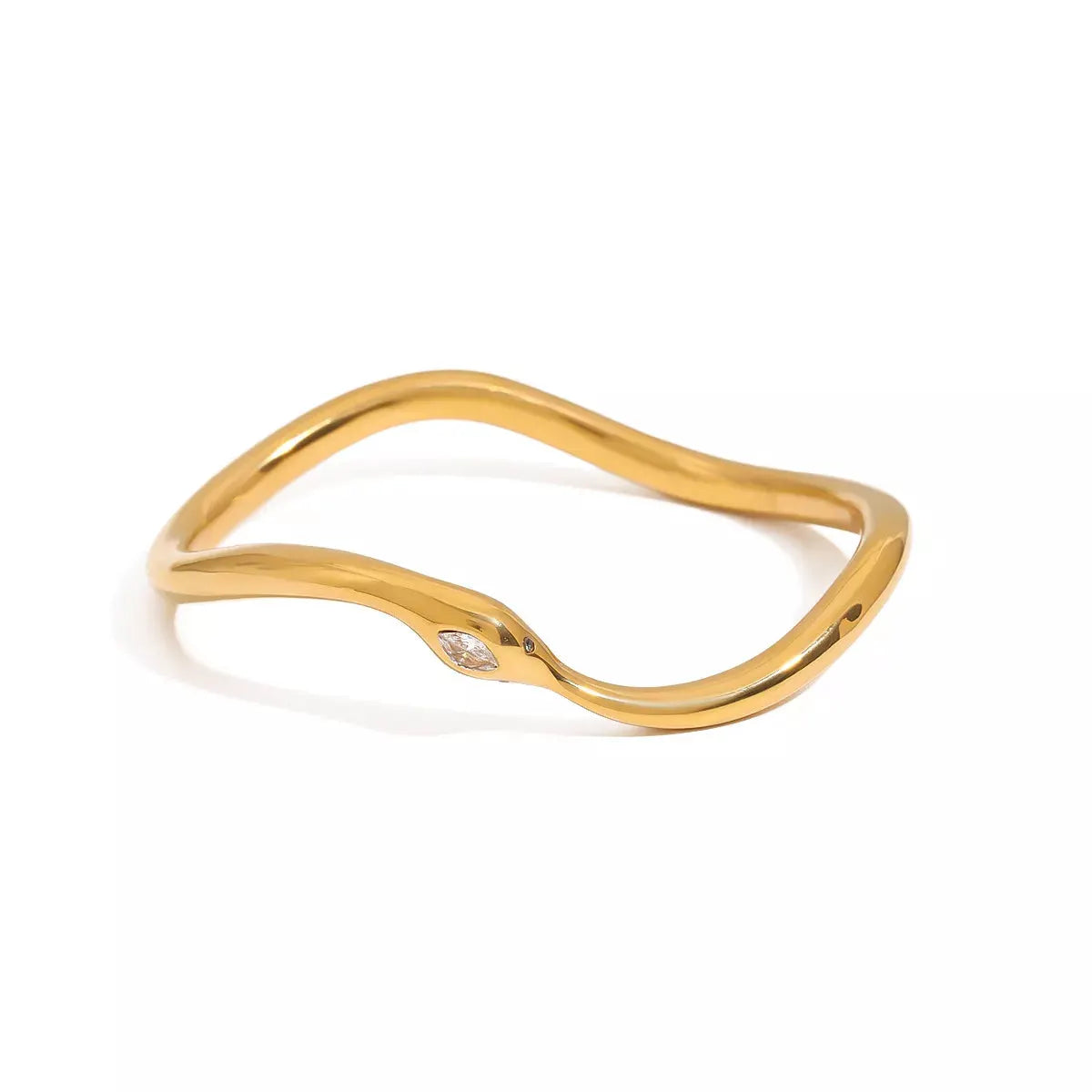18K Gold-Plated Wave Bracelet by Partner Label