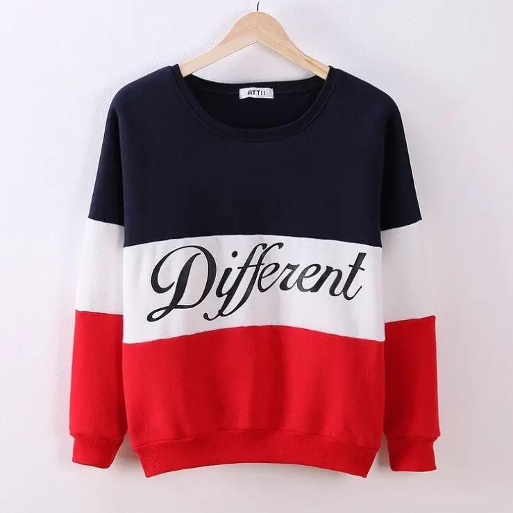 Colorblock Alphabet Sweatshirt by Maiden-Art
