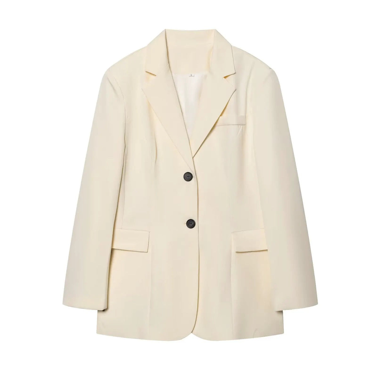 Women's Jacket Cream Oversized Blazer BYMANYC ® New York WALL STREET CREAM SINGLE-BREASTED - New Collection by BYMANYC ® New York