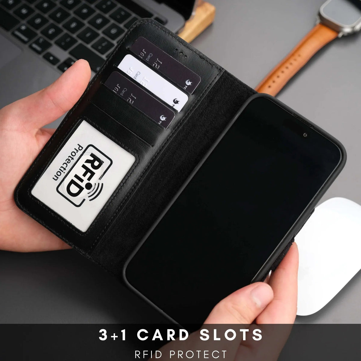 Casper Leather iPhone 14 Plus Wallet Case | MagSafe by TORONATA