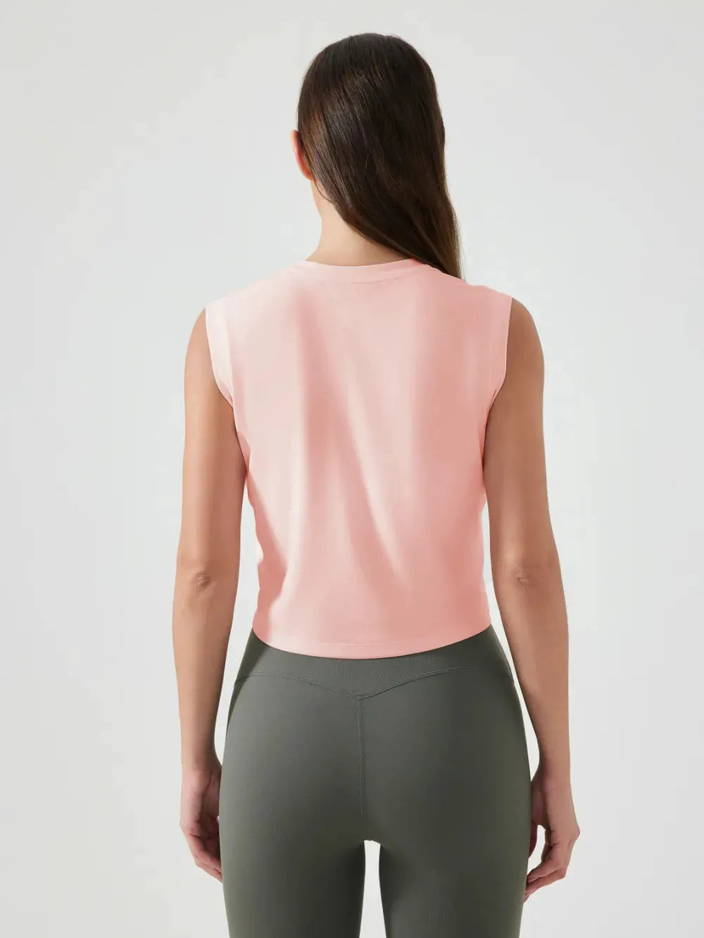 Millennia Round Neck Cropped Active Tank by Millennia