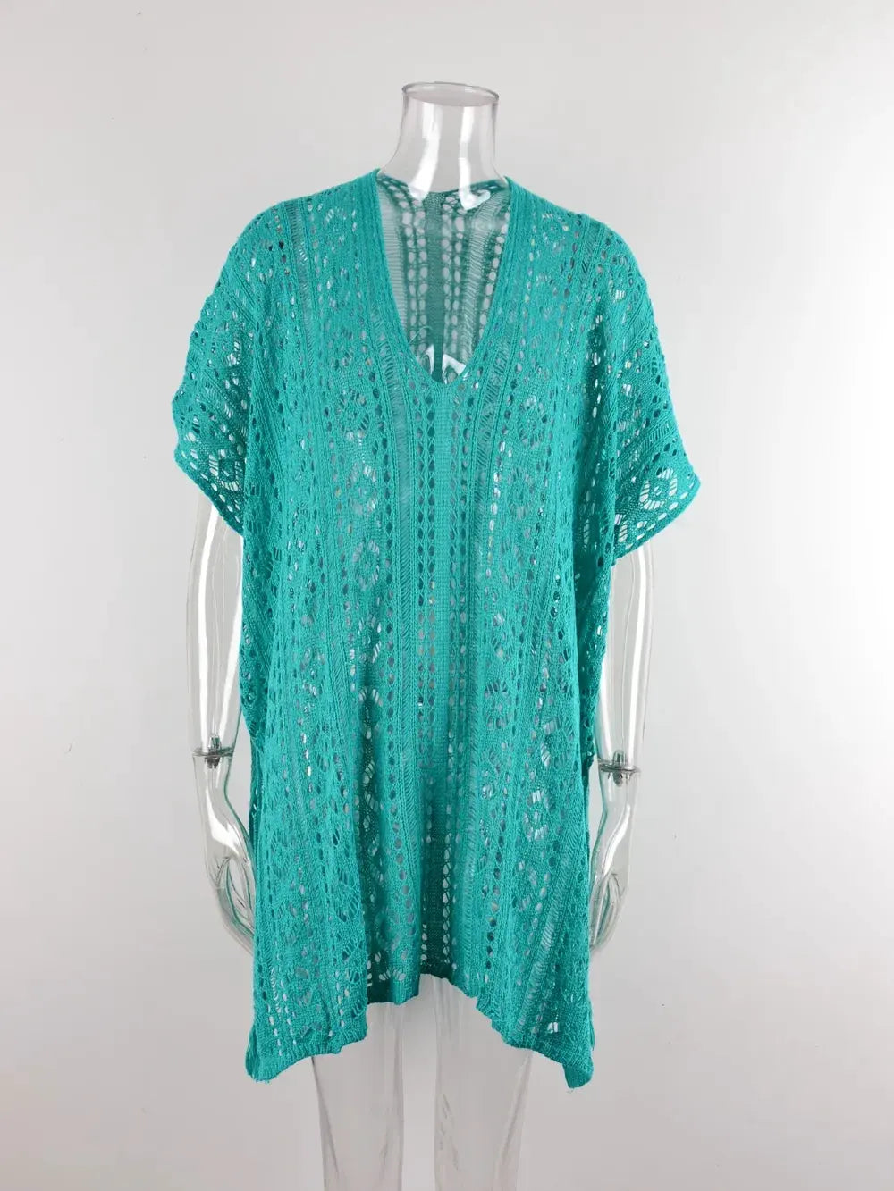 Angel Wings Cutout V-Neck Cover-Up with Tassel by Partner Labels