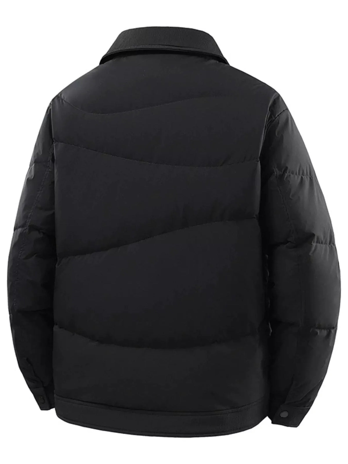 Men's Plus Size Snap Down Puffer Jacket by Partner Label