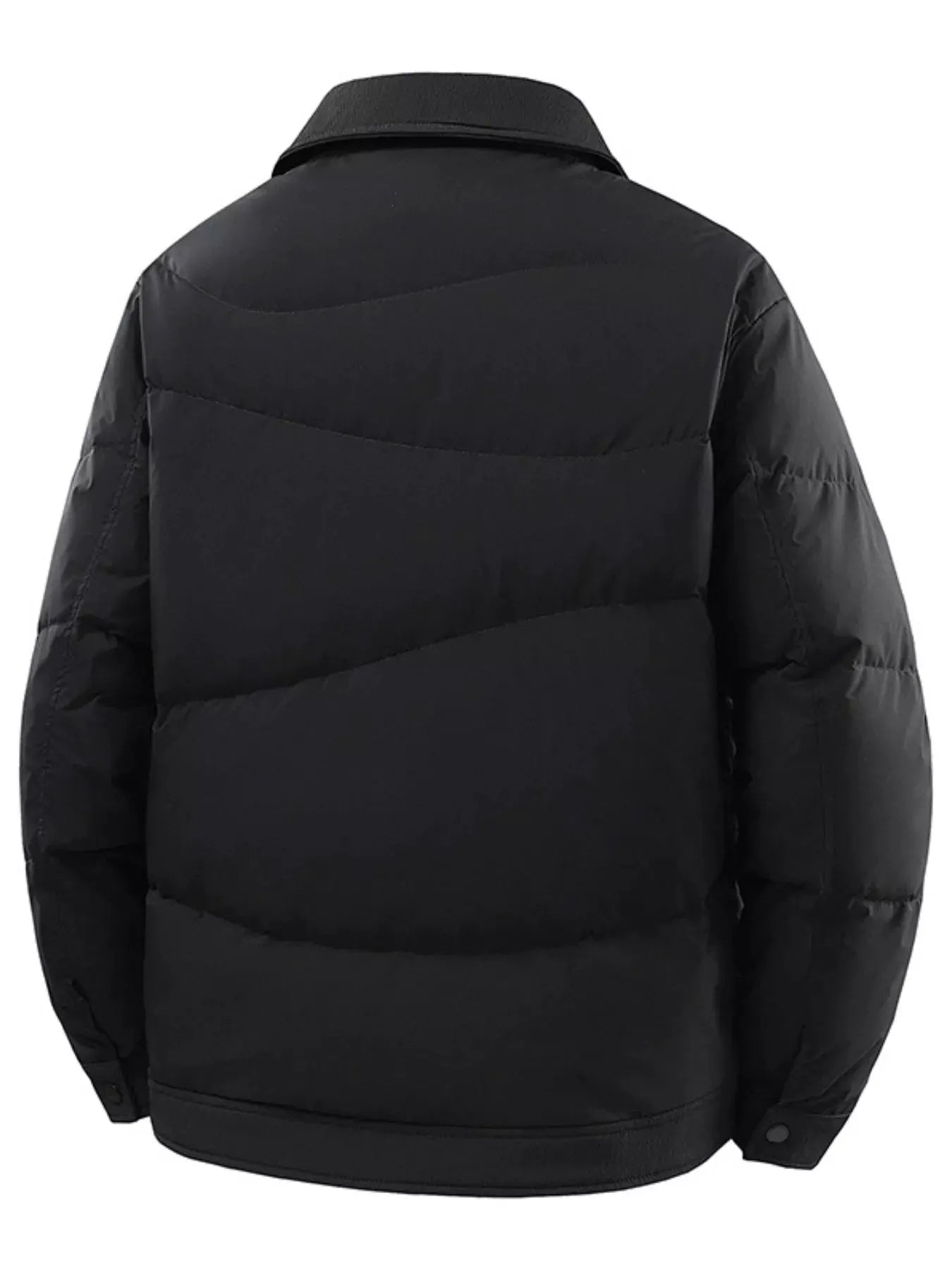 Men's Plus Size Snap Down Puffer Jacket by Partner Label
