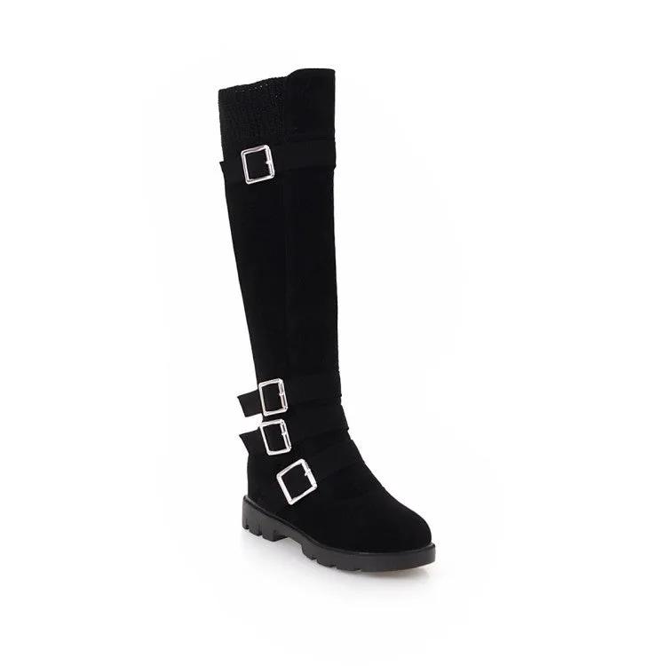 British Belt Buckle High Top Martin Boots Women by Maiden-Art
