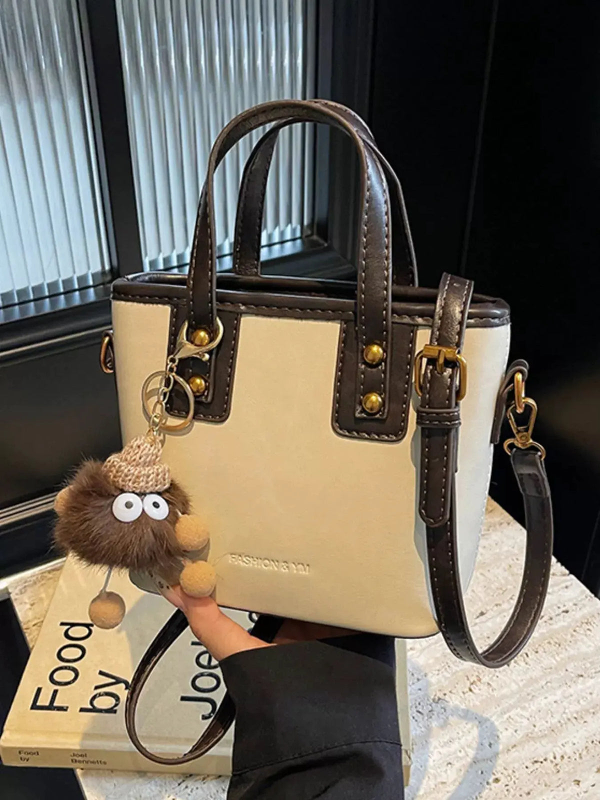 Leather Crossbody Bag with Charm by Partner Label