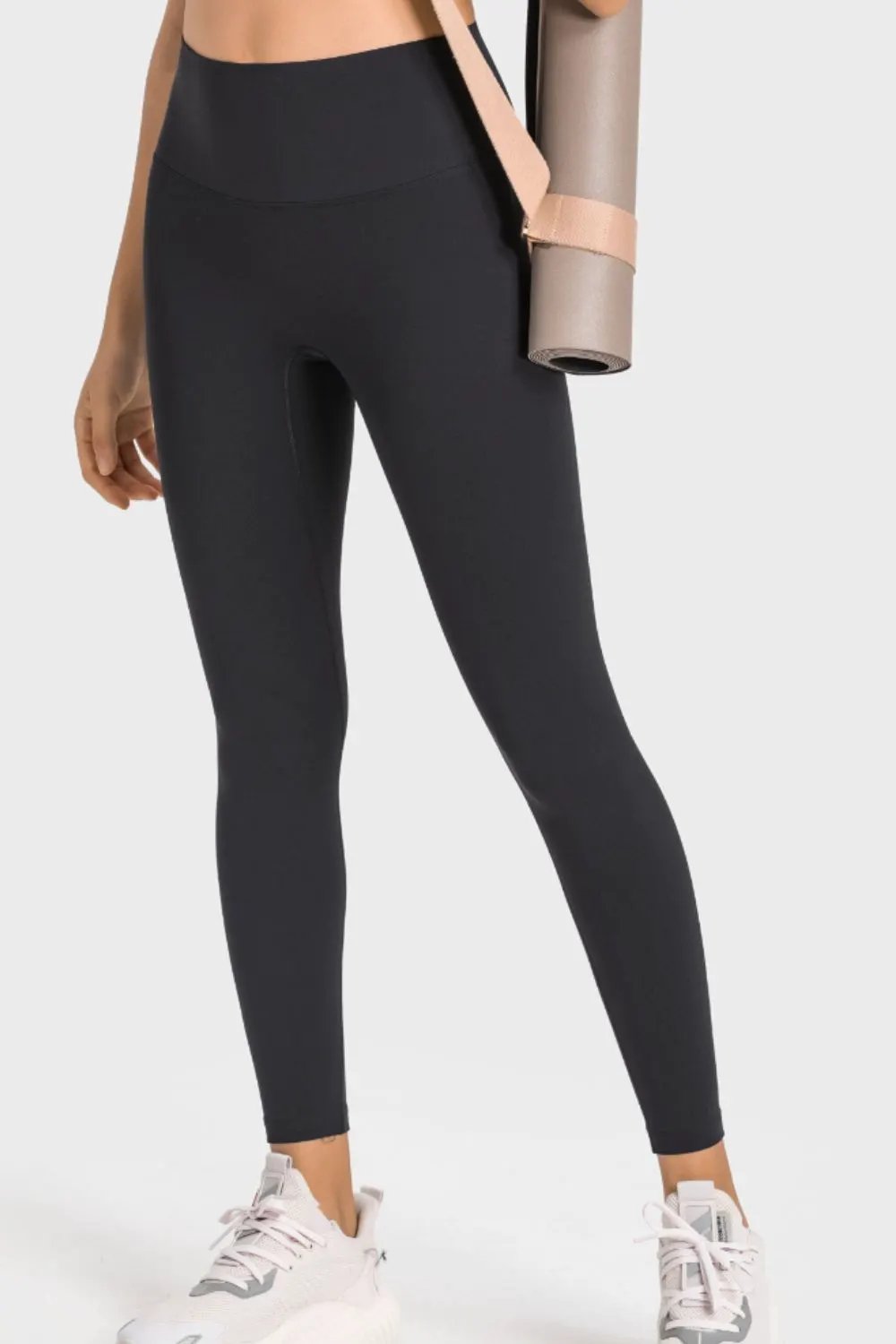 Millennia High-Rise Wide Waistband Yoga Leggings by Millennia