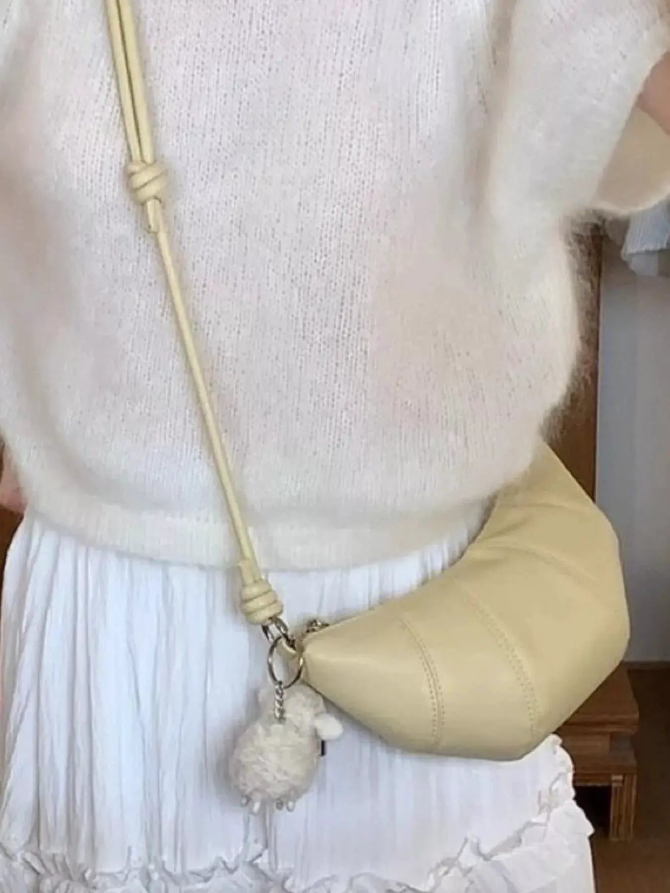 Croissant Shaped Crossbody Bag by Partner Label