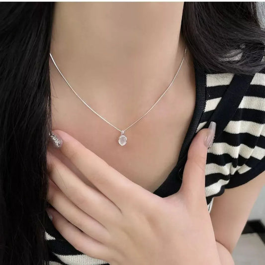 925 Sterling Silver Agate Pendant Necklace by Partner Labels