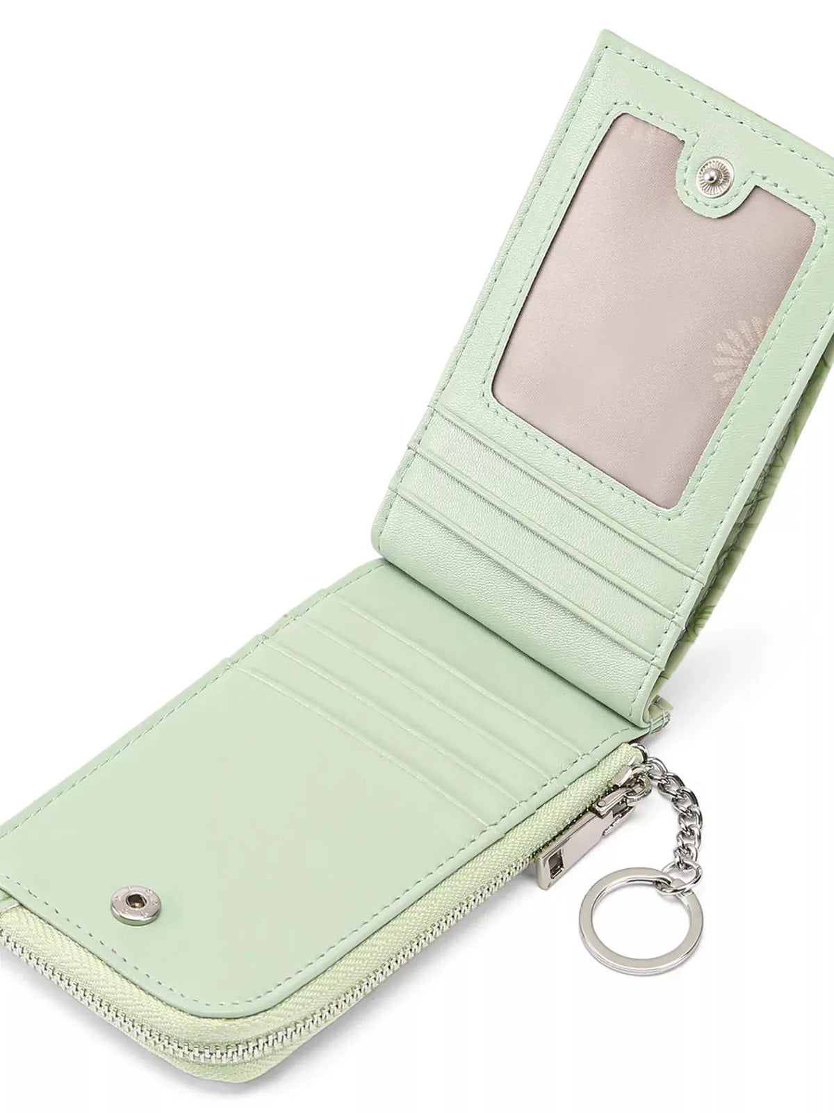 Embossed Floral Leather Bifold Wallet by Partner Label
