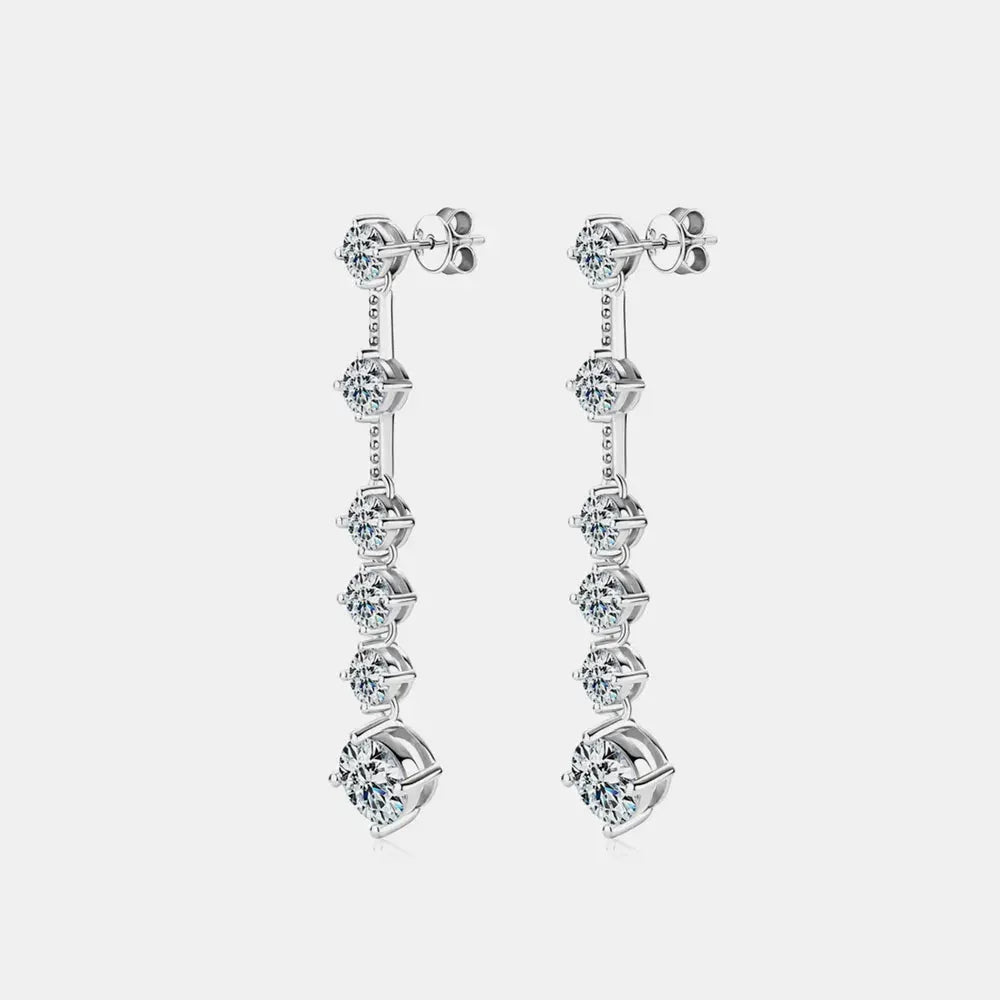 4 Carat Moissanite 925 Sterling Silver Earrings by Partner Label