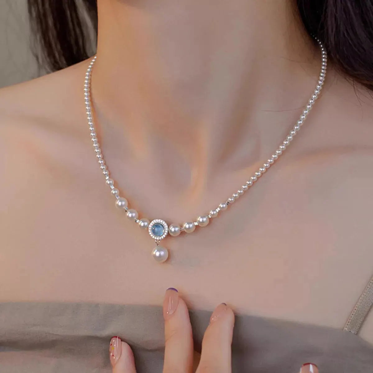 925 Sterling Silver Pearl Necklace by Partner Labels