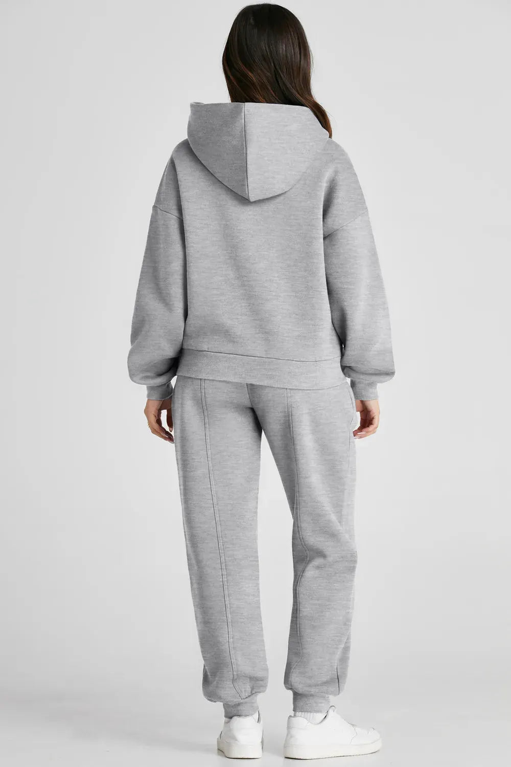 Dropped Shoulder Long Sleeve Hoodie and Pants Active Set by Partner Label