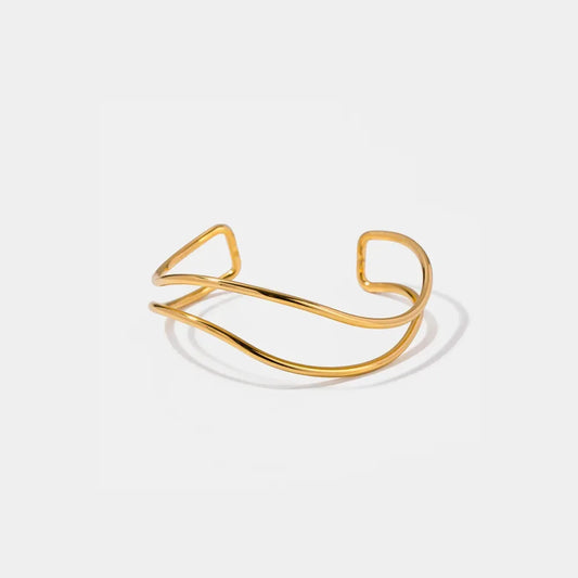 Minimalist Stainless Steel Cuff Bracelet by Partner Label