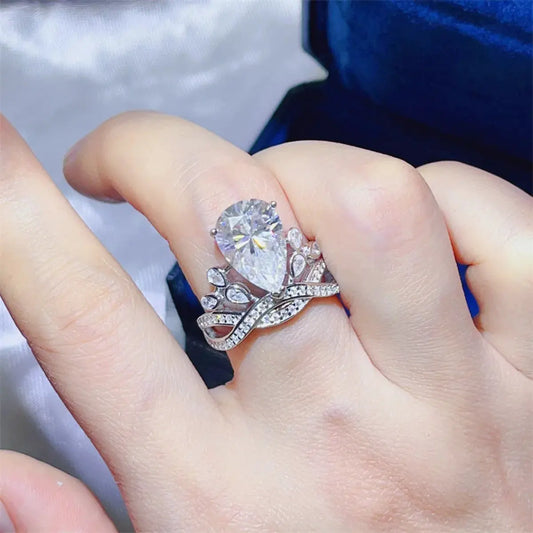 5 Carat Moissanite 925 Sterling Silver Ring by Partner Label