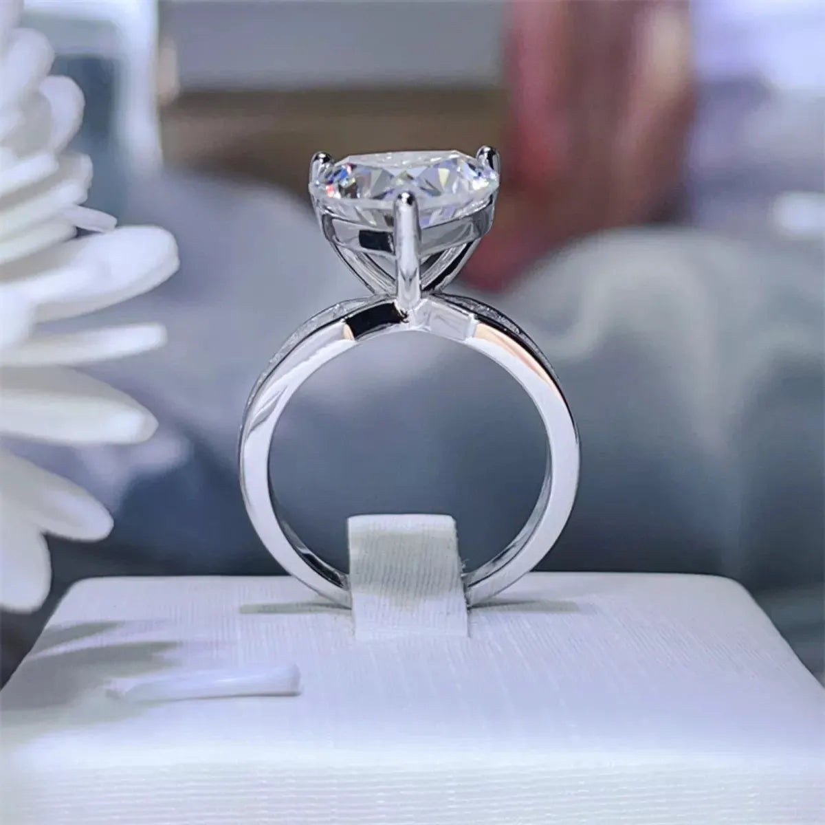 5 Carat Moissanite 925 Sterling Silver Heart Ring by Partner Label