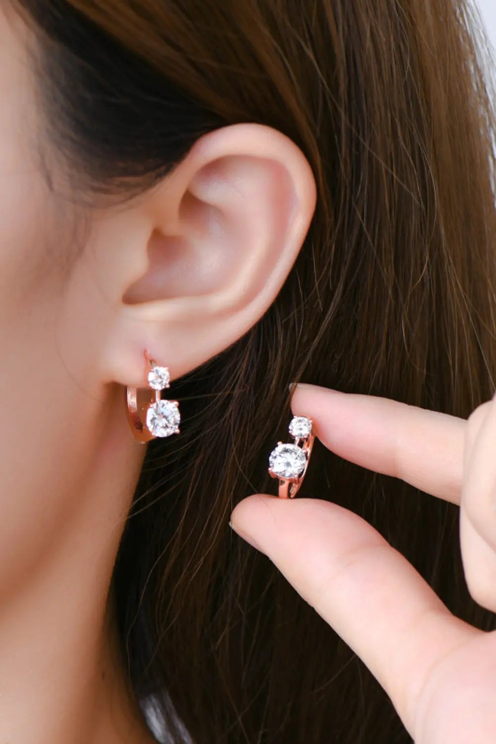 1.3 Carat Moissanite 925 Sterling Silver Earrings by Partner Label