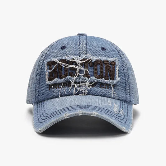 Letter Adjustable Cotton Baseball Cap by Partner Label