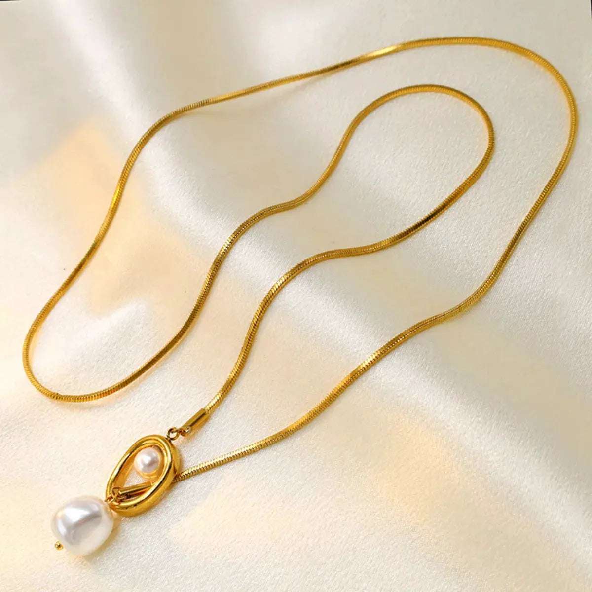 Pearl Pendant Necklace by Partner Label