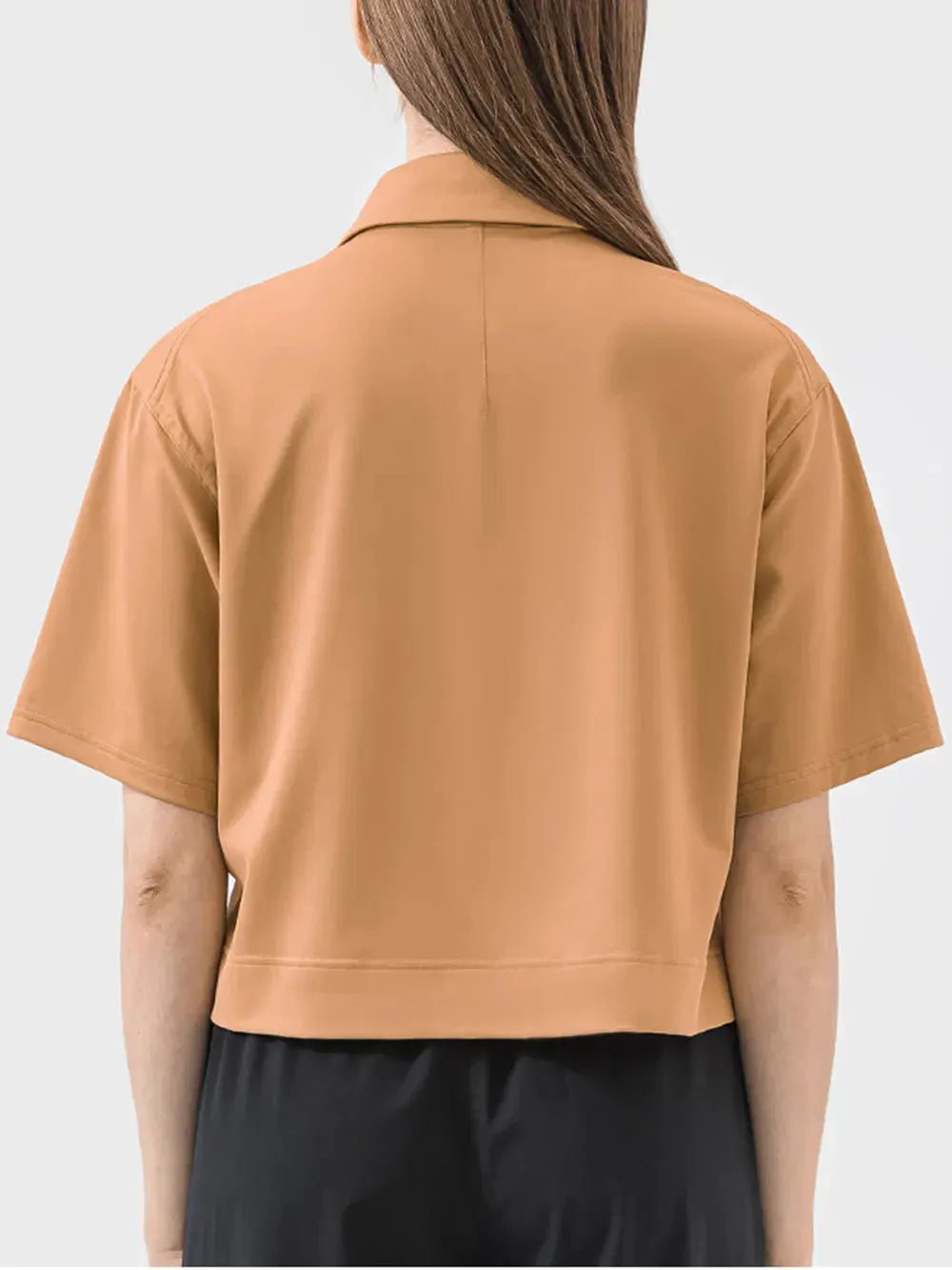 Millennia Half Button Short Sleeve Active T-Shirt by Millennia