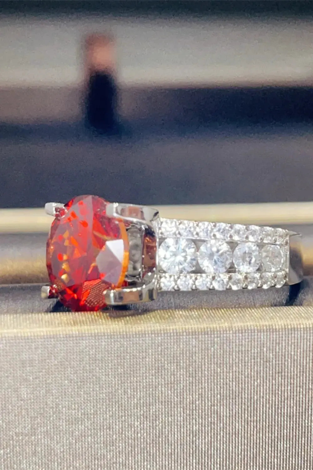 5 Carat Moissanite 925 Sterling Silver Ring by Partner Label