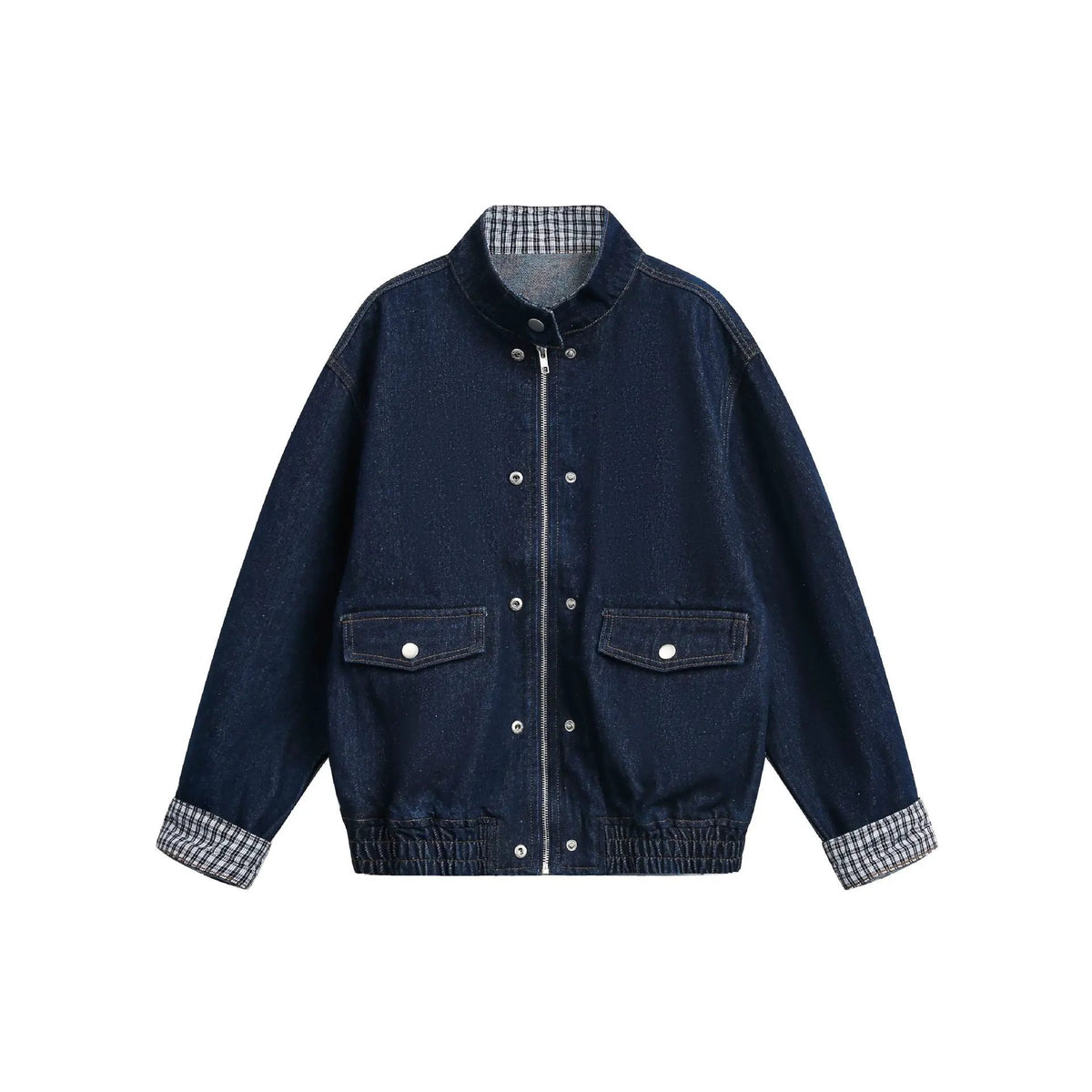 TitleWomen's All-Over Printed Denim Bomber Jacket BYMANYC ® New York CONTEMPORARY VIBRANT MODERN FASHION - New Collection by BYMANYC ® New York