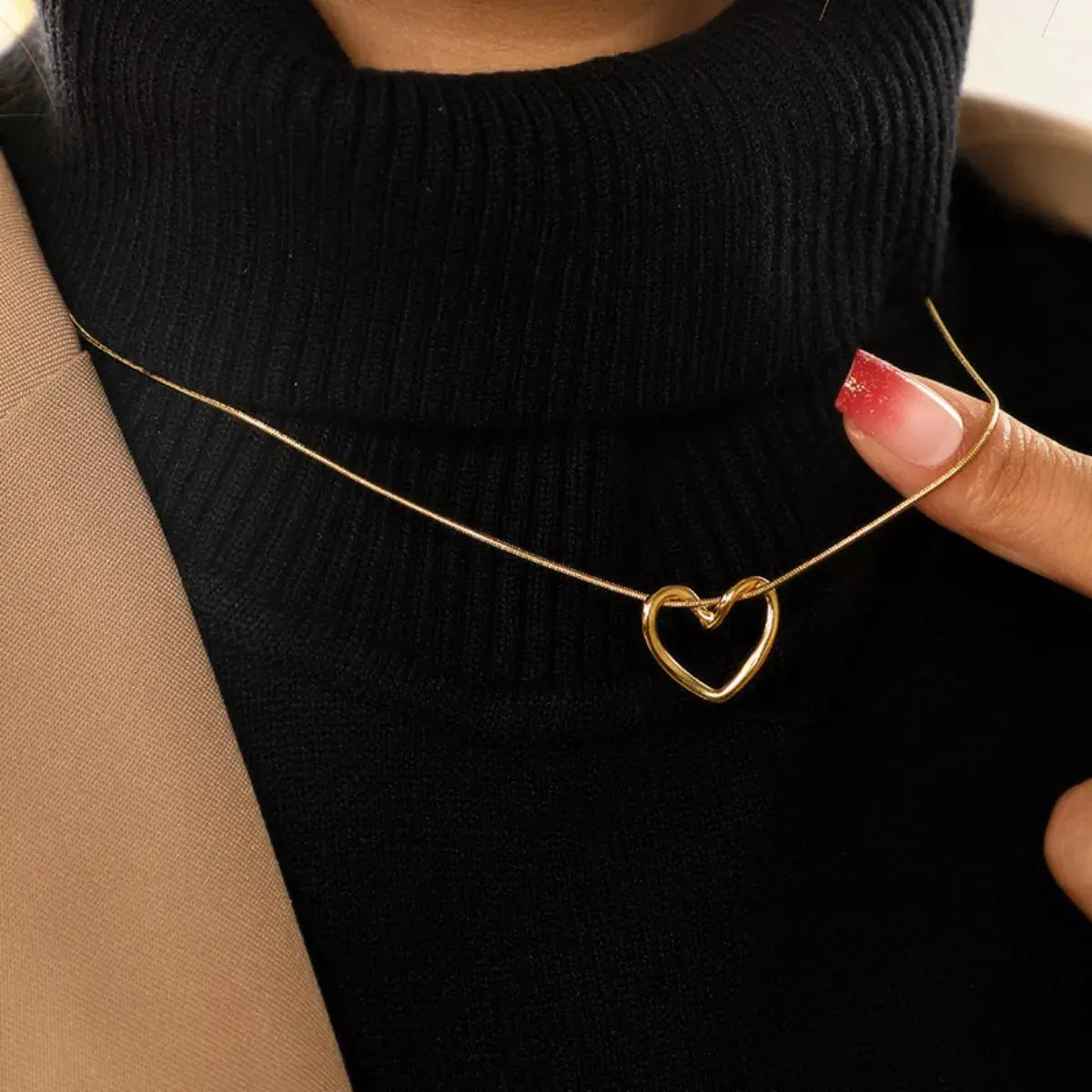 Stainless Steel Heart Necklace by Partner Label