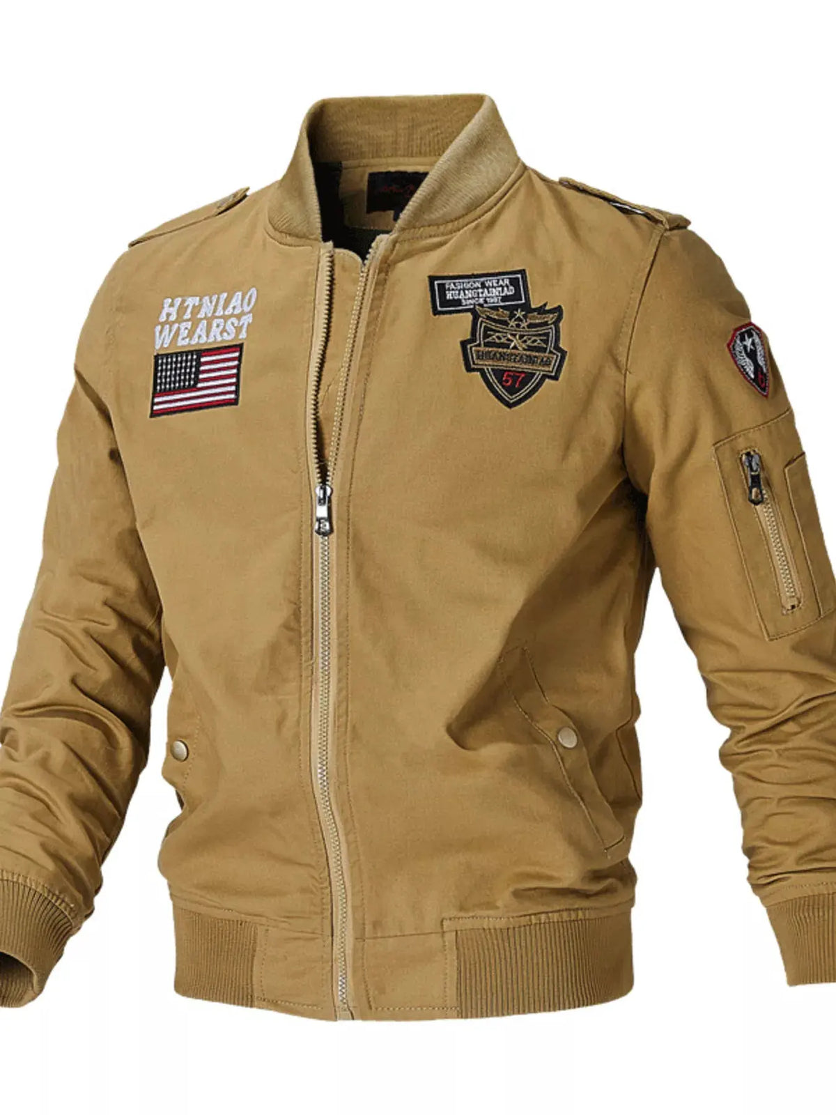 Men's Plus Size Zip Up Long Sleeve Jacket by Partner Label