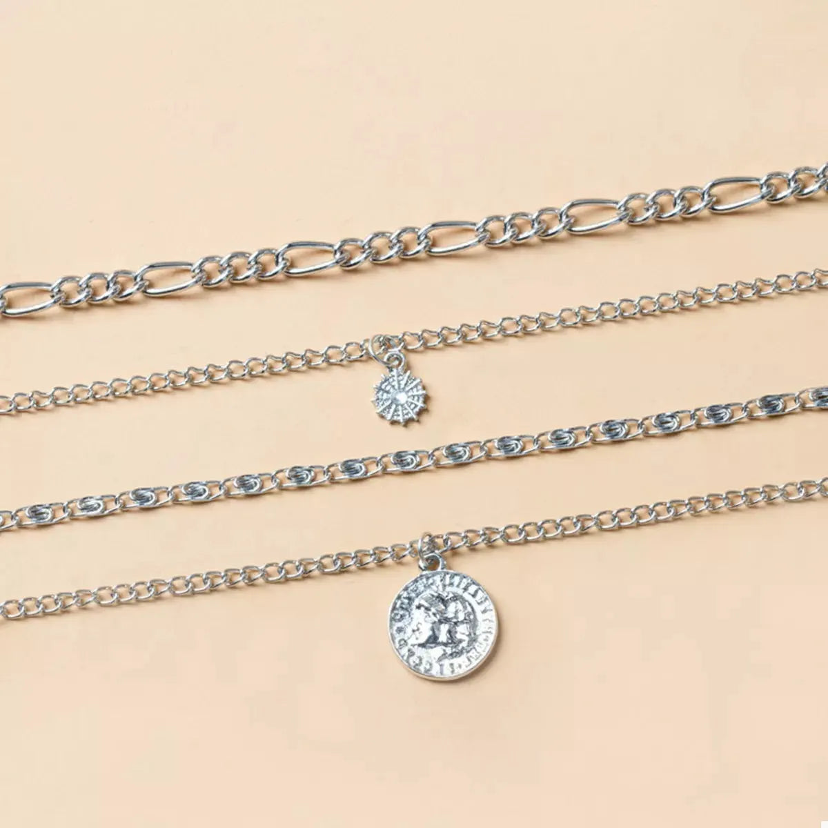 Four Layered Pendant Necklace by Partner Label