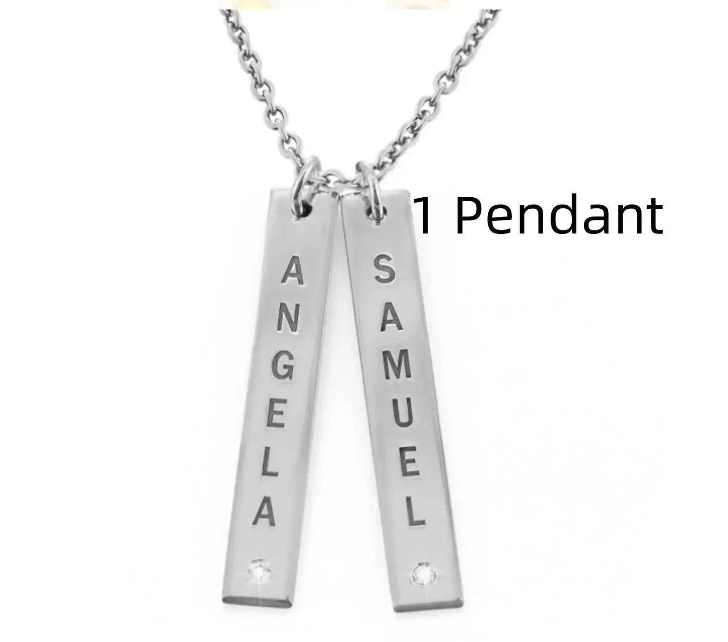 Personalized Vertical Necklace, Mother's Day Gift by Maiden-Art